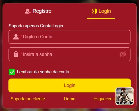 Acesso rápido e suporte da llwwin para jogadores.