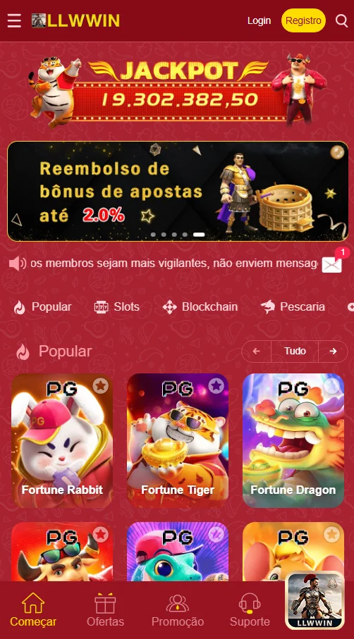 Promoções e bônus atraentes da llwwin